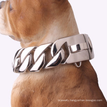 Custom NewStyle 32mm Stainless Steel Black Dog Collar Dog Chains Large Dog Bulldog Pet Supplies